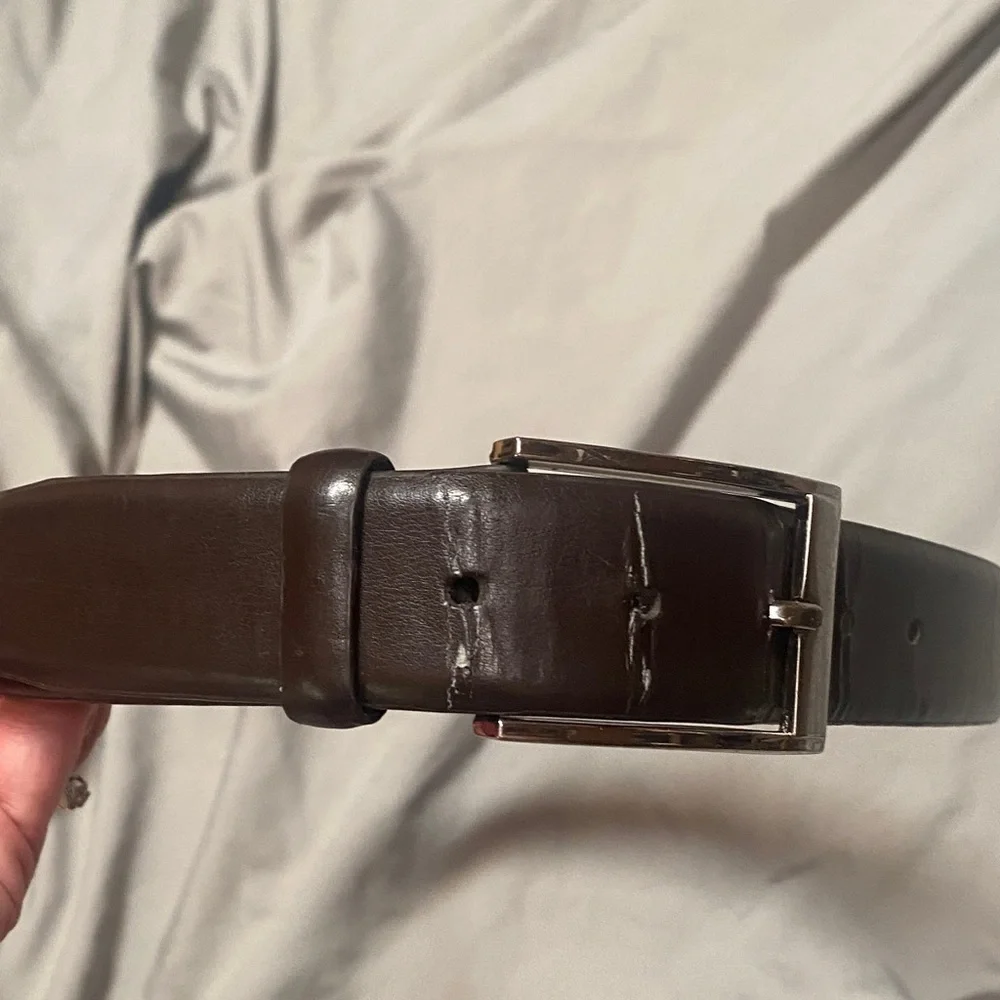 Brown Leather Belt Classic Versatile Casual Office Career Practical